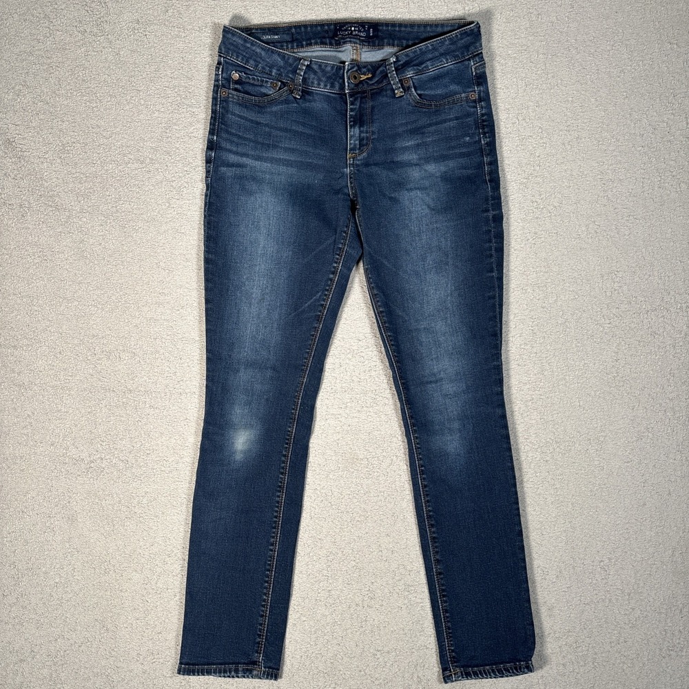 Lucky Brand Lolita Skinny Jeans Womens 6/28 Dark Wash Blue Stretch Denim LowRise